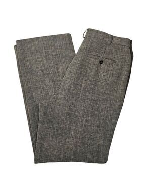 Jones New York Petite Women's Herringbone Dress Pants 10P Brown Rayon Blend